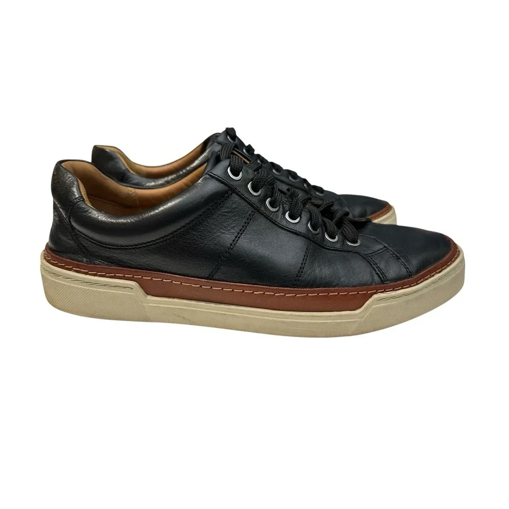 Allen Edmonds PORTER CITY Casual Derby Sneakers Sz 9 Black Leather Lace Up S76-1